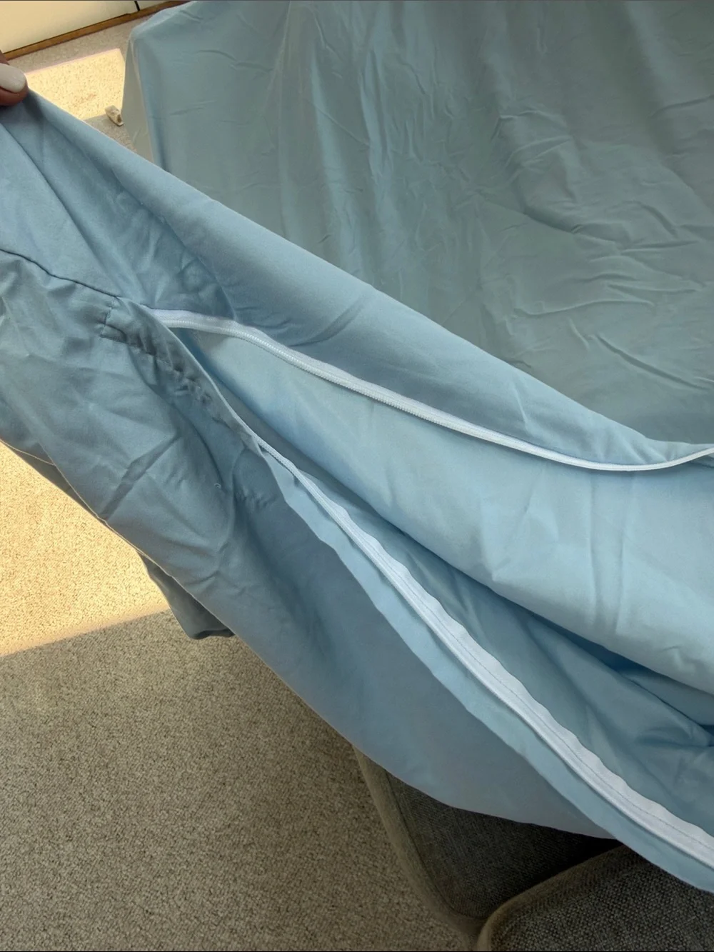 TWIN/TWIN XL- Light Blue Duvet Cover & Sham Soft Breathable Comfort